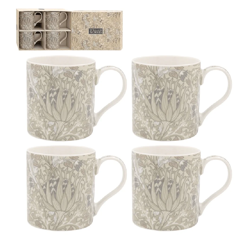 William Morris Artichoke Mugs – Set of 4
