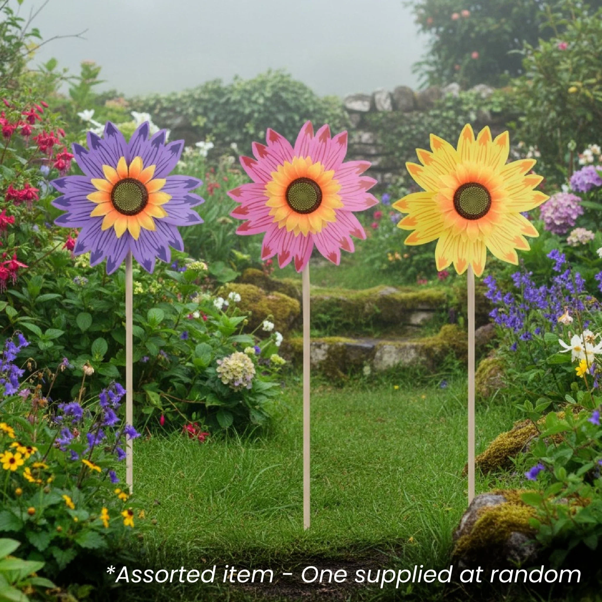 Windmill Plastic Sunflower Spinner Assorted - One Supplied* - Image 2
