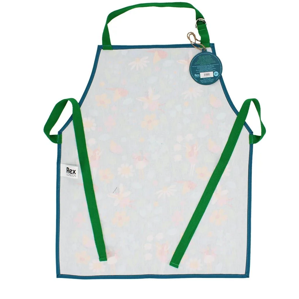 Wipeable Cotton Children's Apron – Fairies in the Garden Print - Image 3