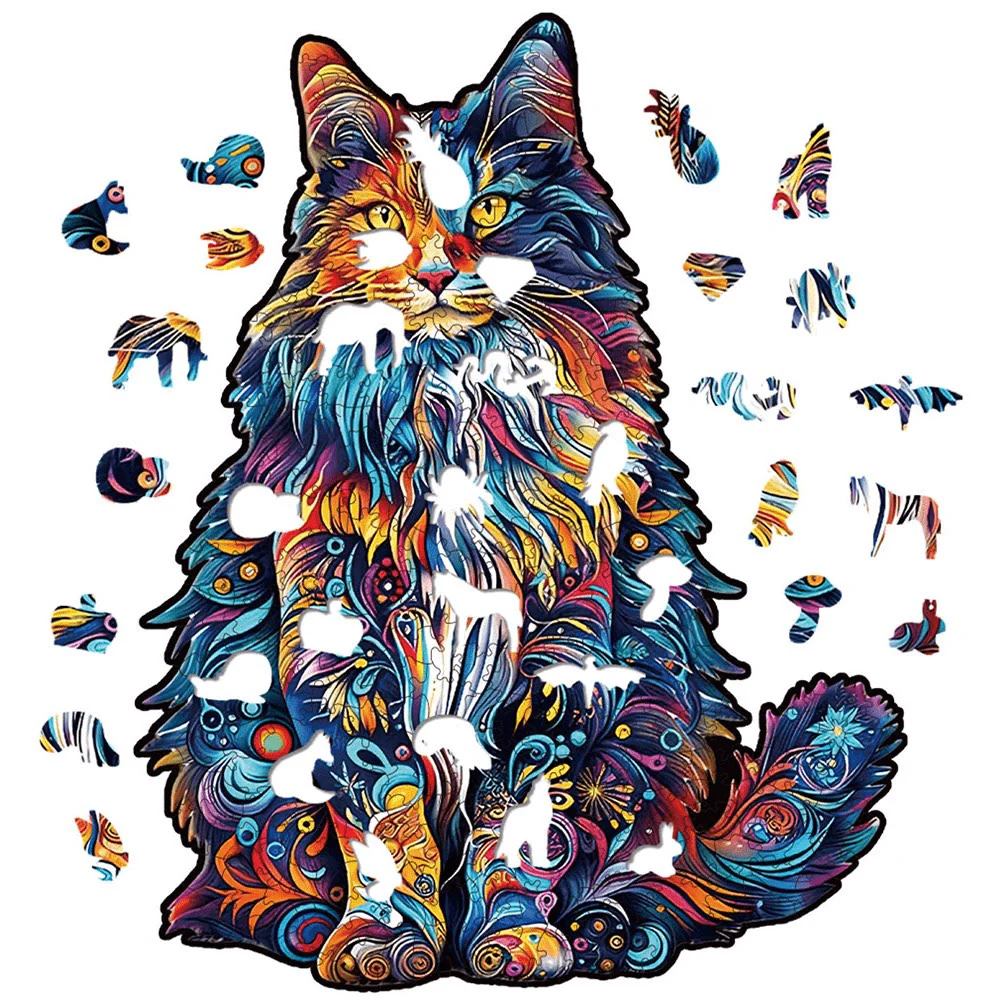 Wooden Puzzle 300pcs - Siberian Cat - Image 2