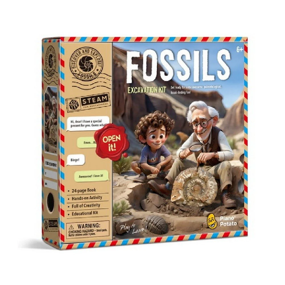 World Of Science Discover And Explore Fossils Excavation Kit