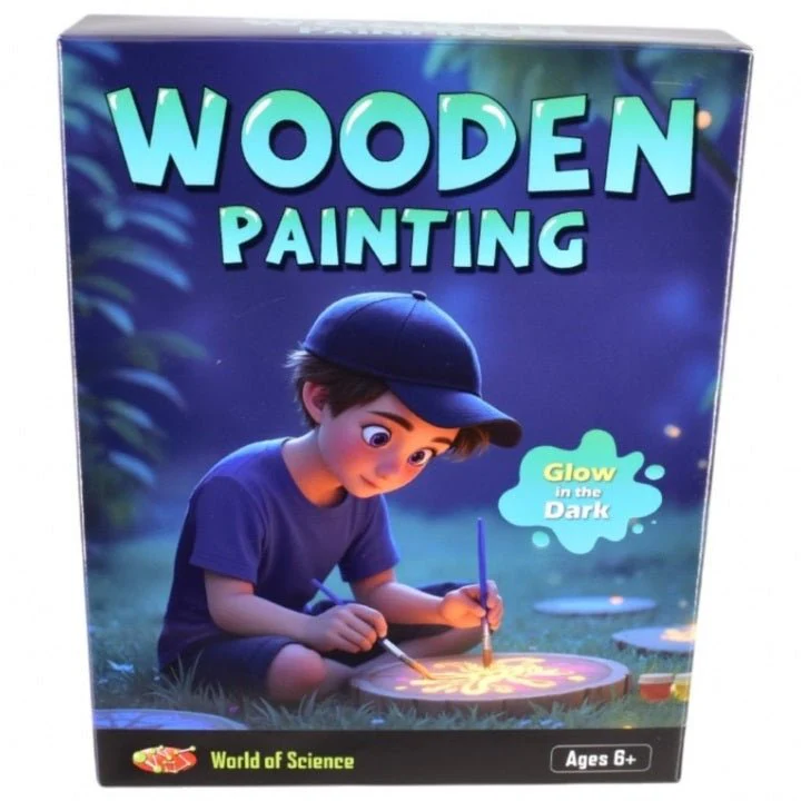 World of Science Glow In The Dark Wood Painting