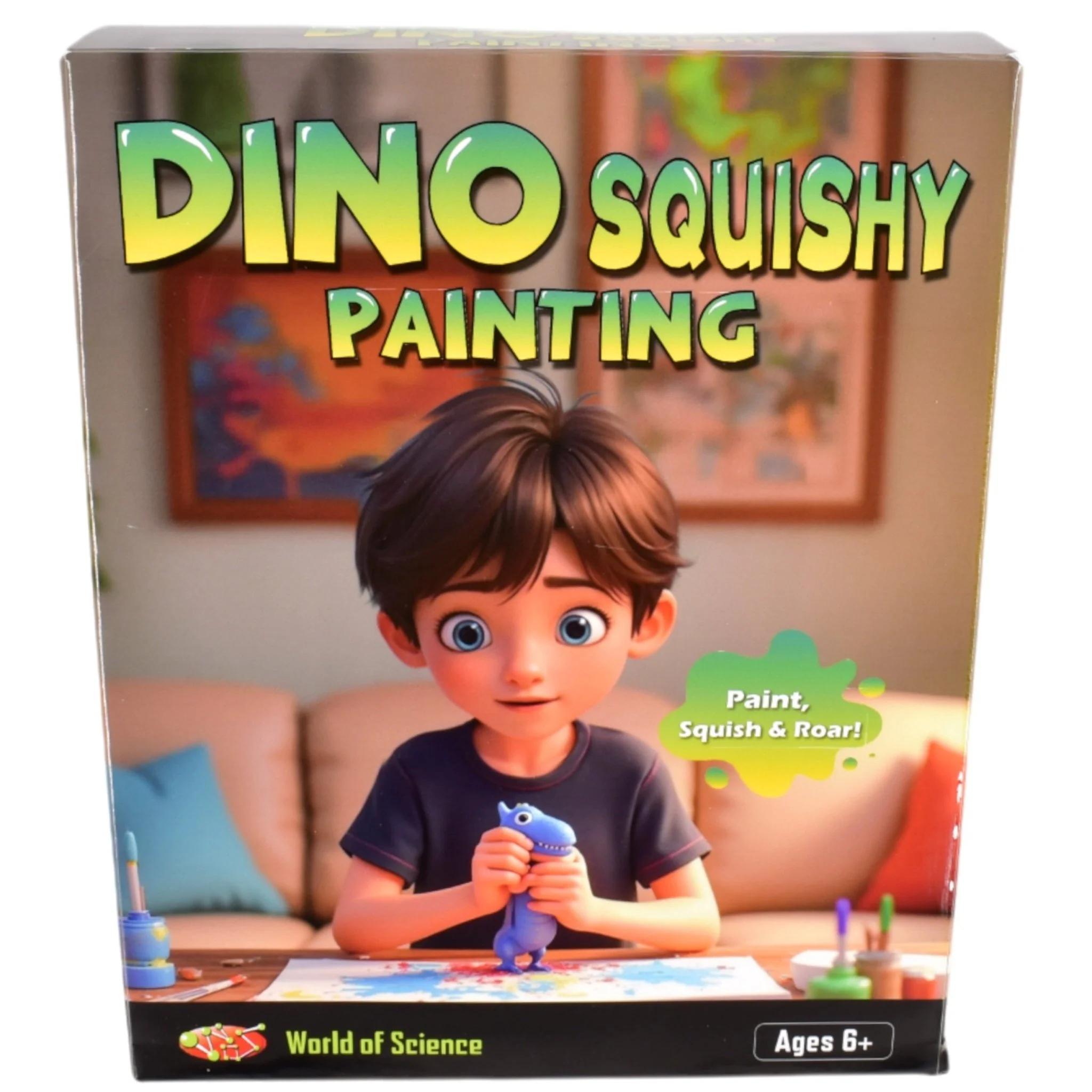 World of Science Squishy Dino Painting Kit