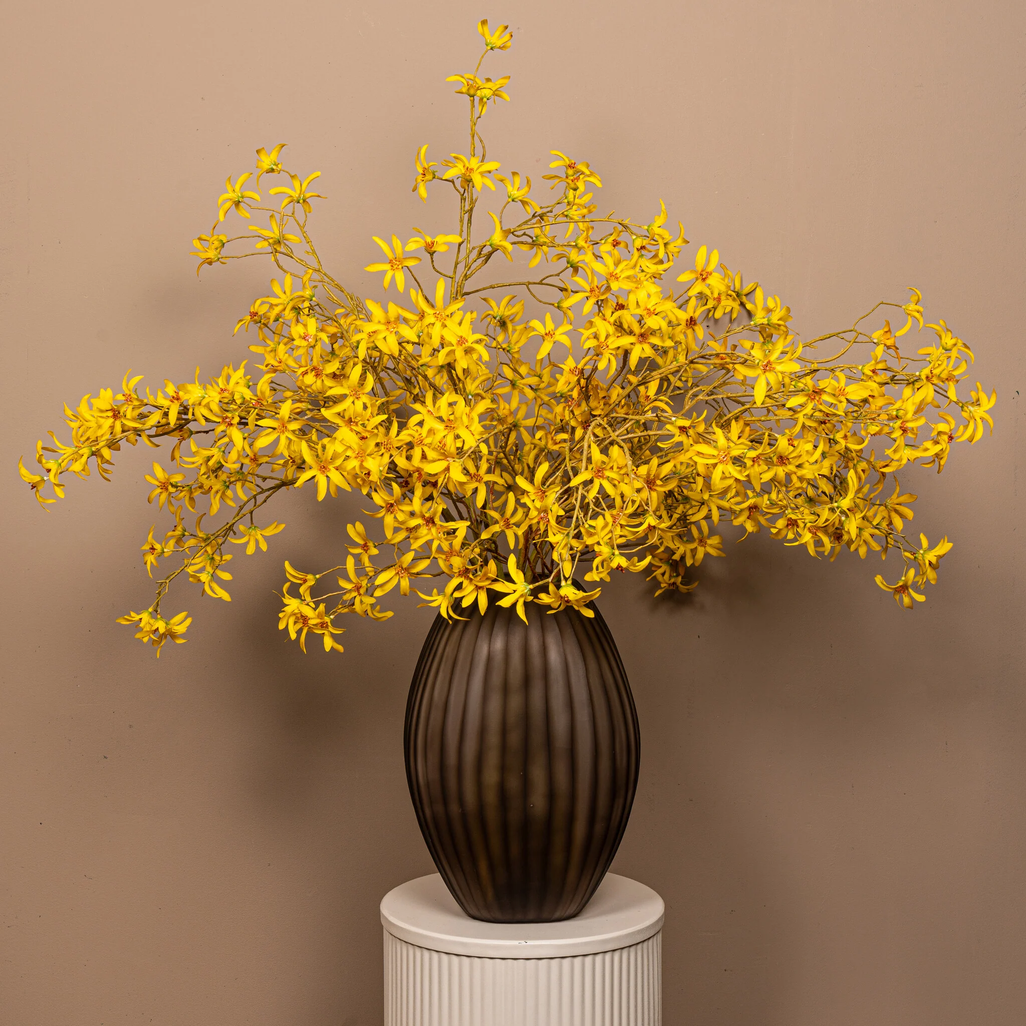 Yellow Wild Orchid Spray Artificial Flower - Image 3