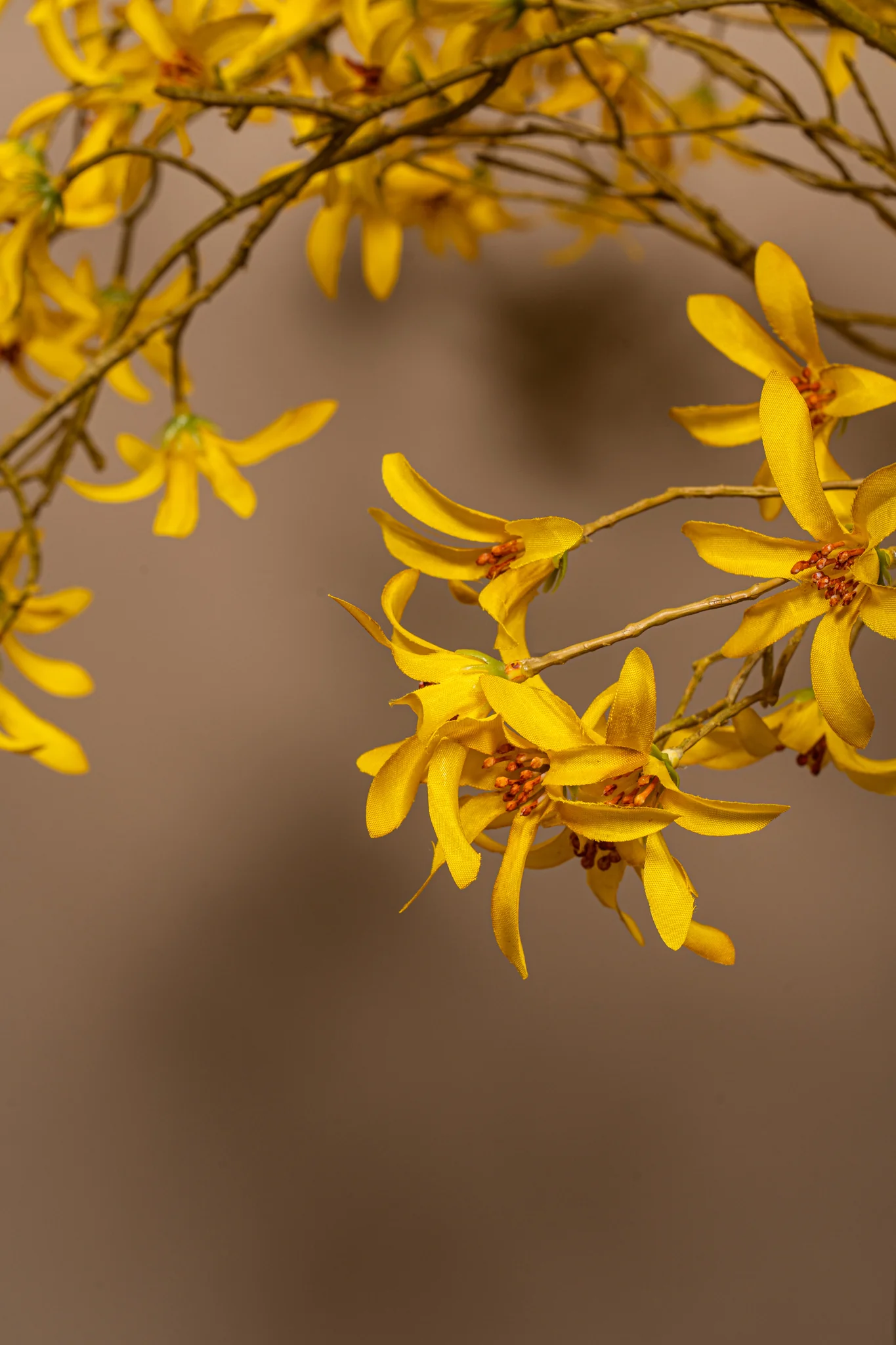 Yellow Wild Orchid Spray Artificial Flower - Image 4