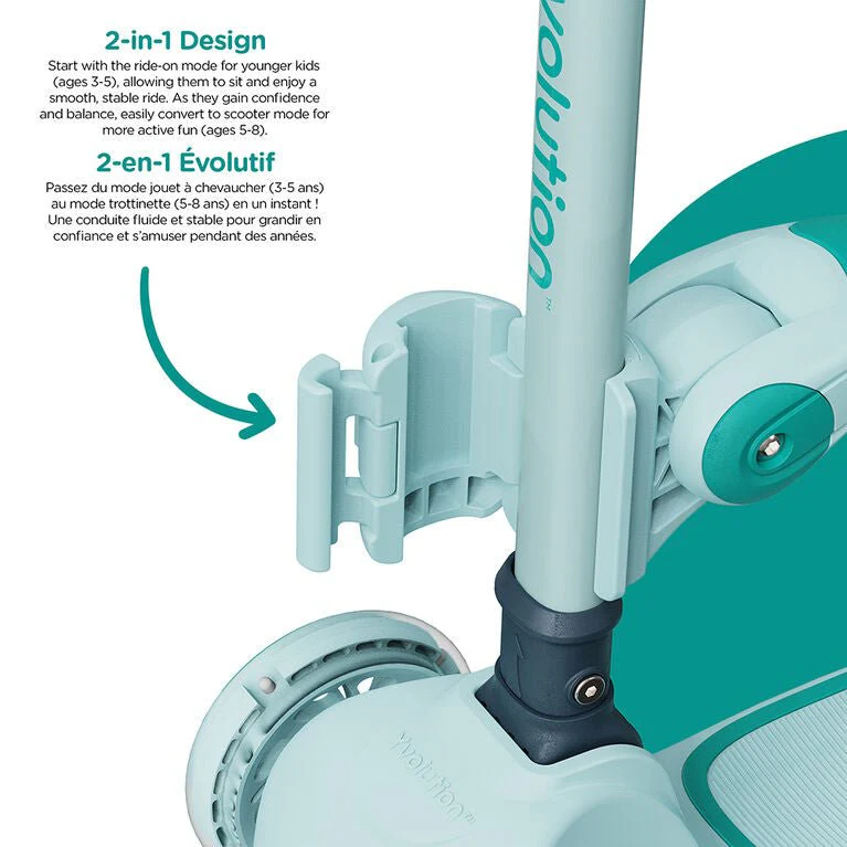 YGlider 2 In 1 Scooter - Teal - Image 2