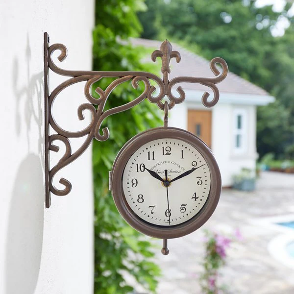 York Station Wall Clock & Thermometer 5.5in - Image 3