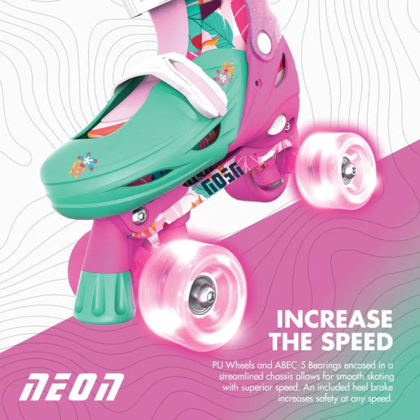 Yvolution Neon Combo Skates Floral  (UK 11-1) - Image 5