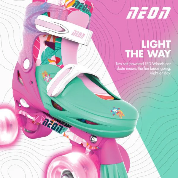 Yvolution Neon Combo Skates Floral  (UK 11-1) - Image 6