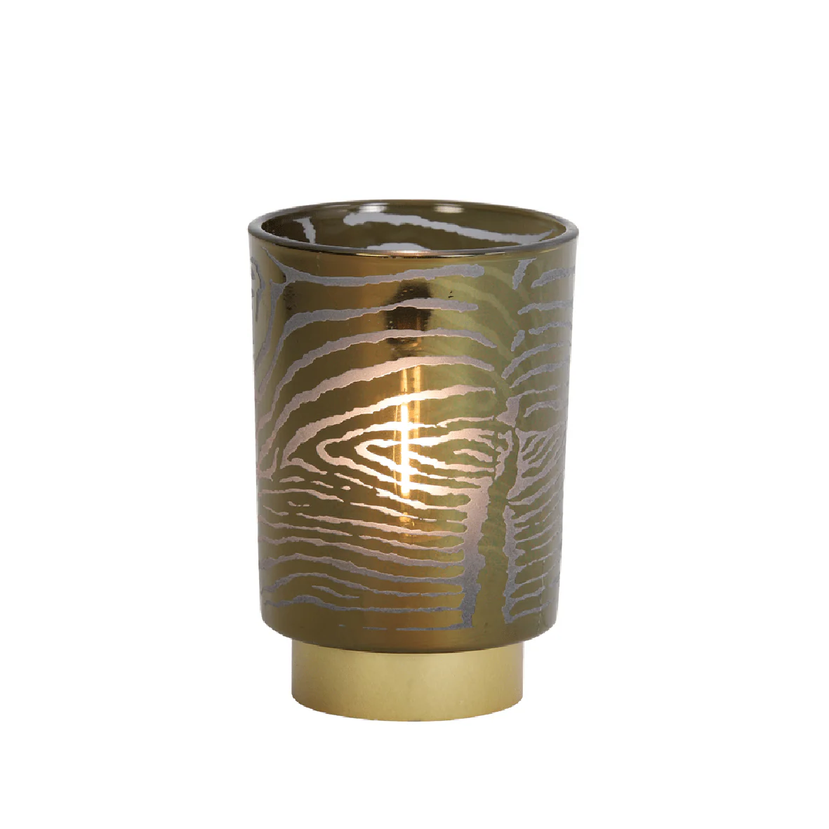 Zebra Glass LED Table Lamp Battery Operated - Image 2