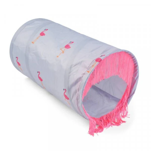 Zoon Floating Flamingo Crinkle Cat Tunnel